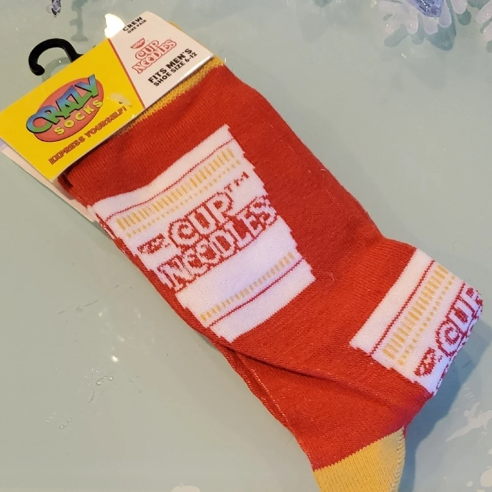 brand new! Great gift idea Crazy Socks CUP OF NOODLE SOCKS
